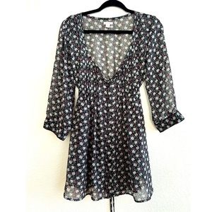 Tie-Back Sheer, Flowing, Peasant Blouse (XL)